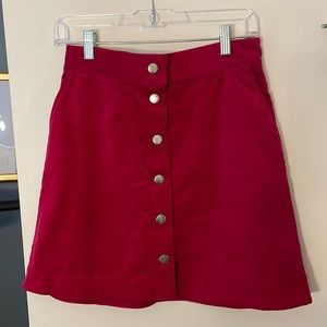 & Other Stories Magenta Corduroy Miniskirt